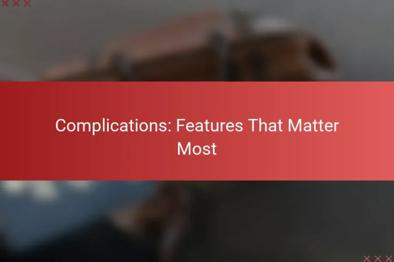 Complications: Features That Matter Most