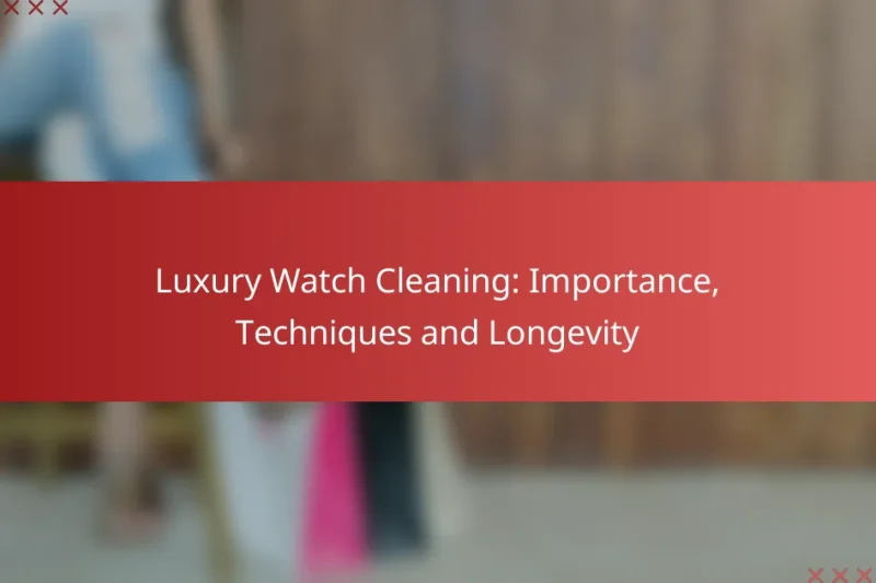 Luxury Watch Cleaning: Importance, Techniques and Longevity