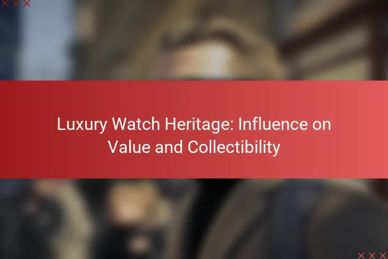 Luxury Watch Heritage: Influence on Value and Collectibility