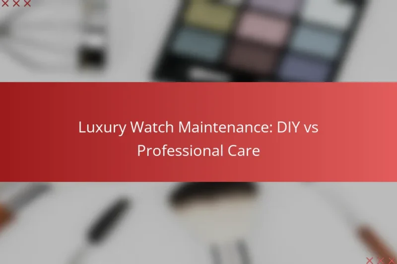 Luxury Watch Maintenance: DIY vs Professional Care