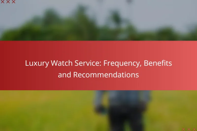 Luxury Watch Service: Frequency, Benefits and Recommendations