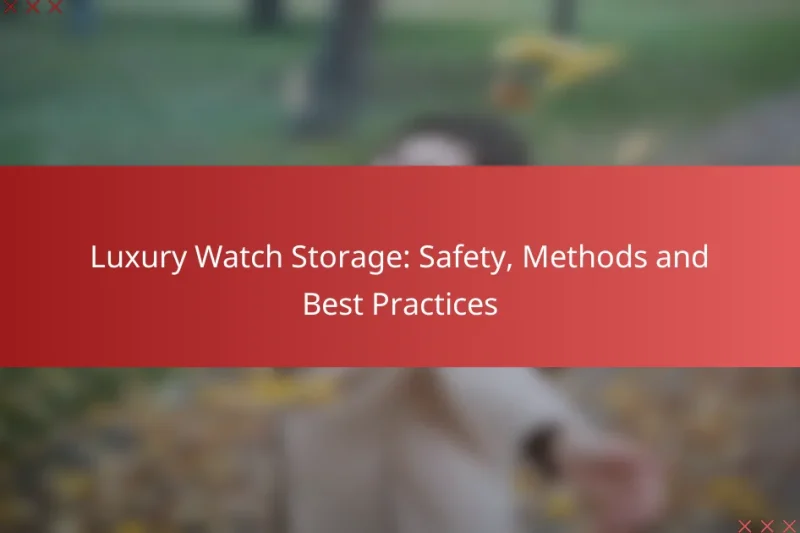 Luxury Watch Storage: Safety, Methods and Best Practices