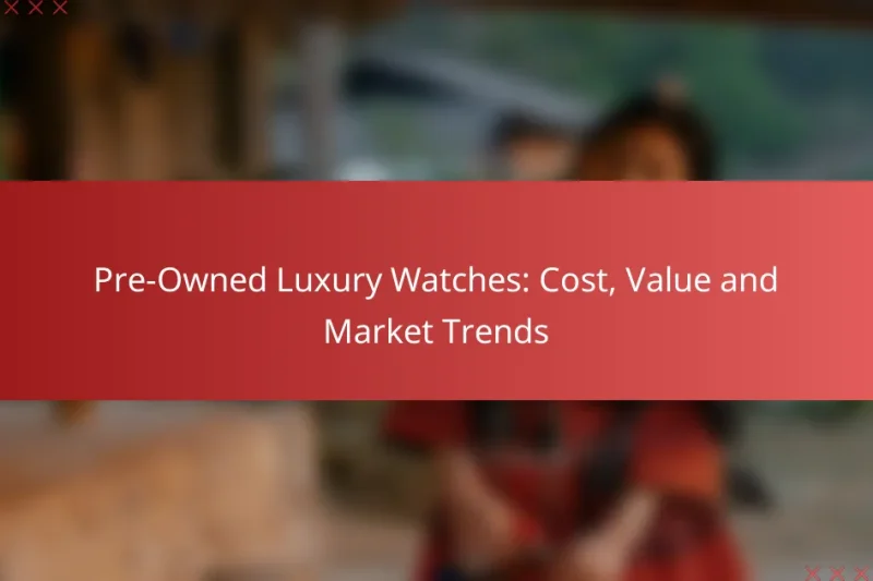Pre-Owned Luxury Watches: Cost, Value and Market Trends