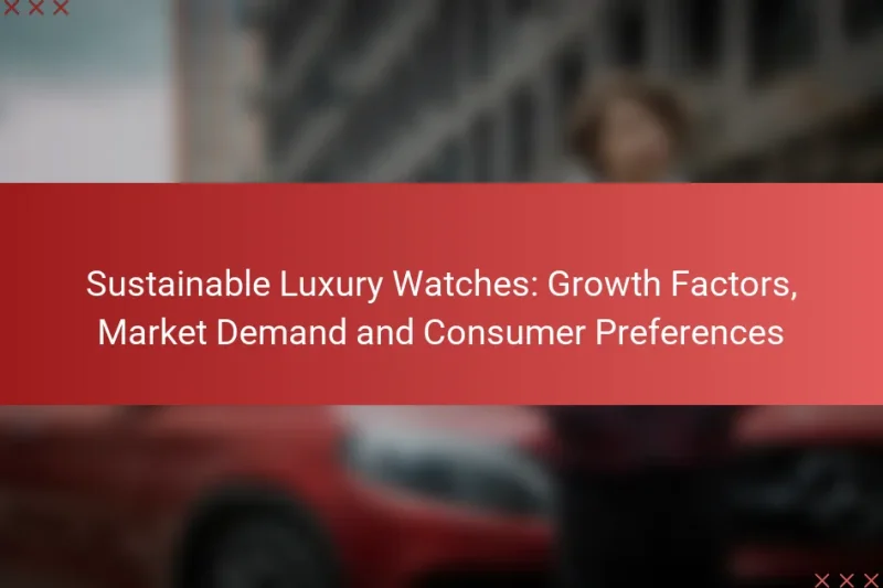 Sustainable Luxury Watches: Growth Factors, Market Demand and Consumer Preferences