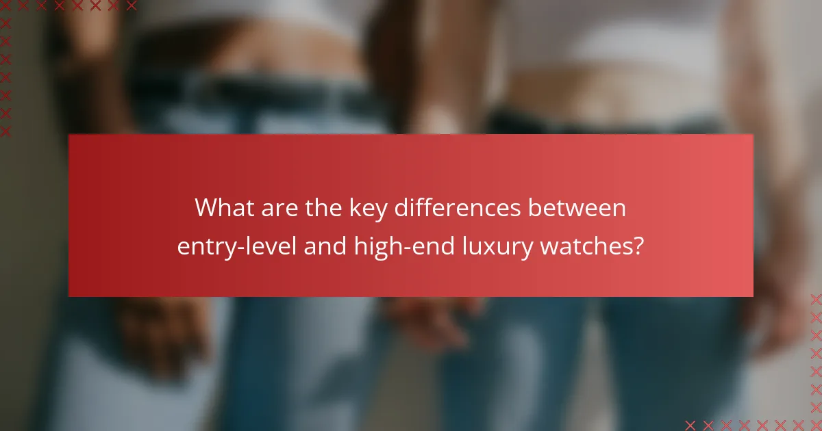 What are the key differences between entry-level and high-end luxury watches?
