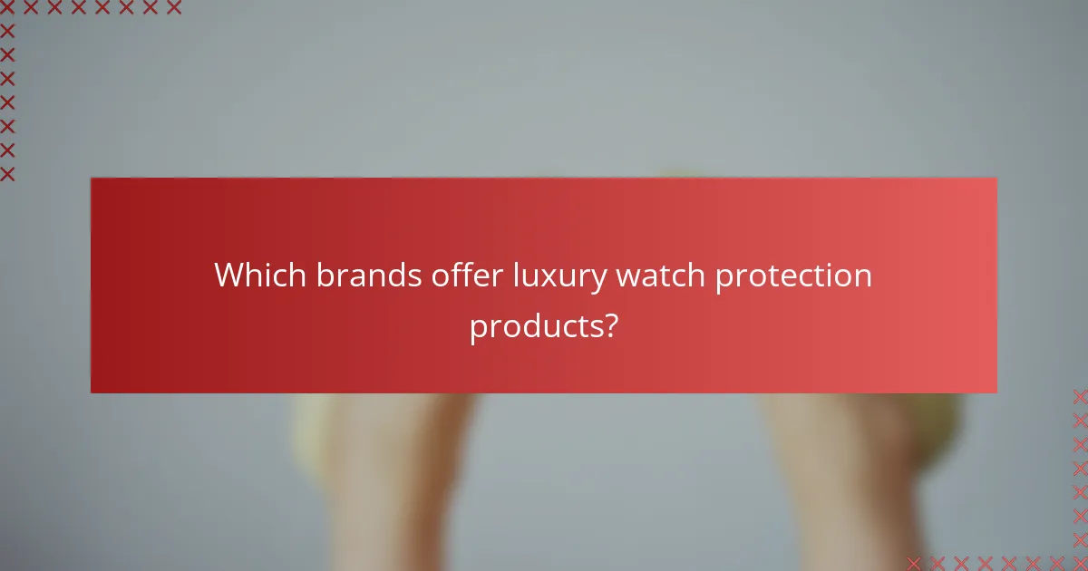 Which brands offer luxury watch protection products?